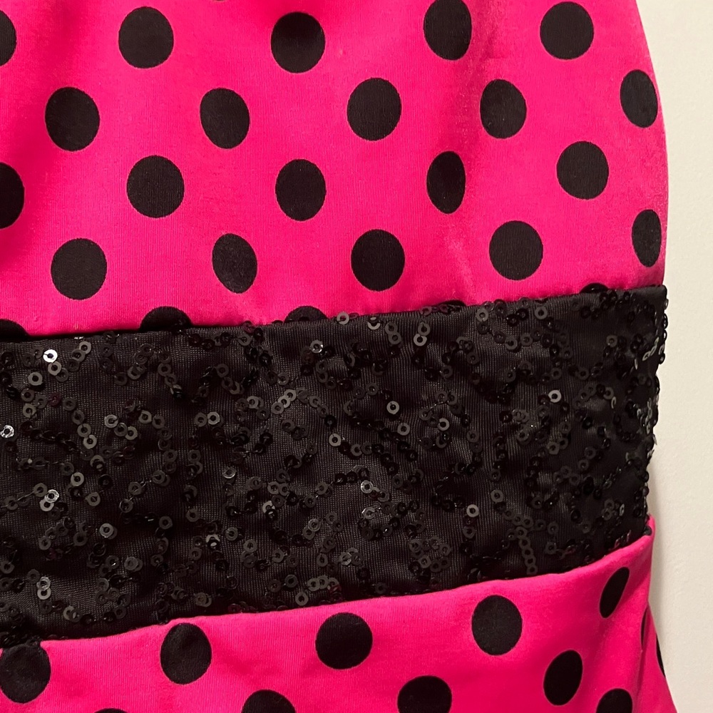 Weissman Pink and Black Polka Dot Costume/dress - Picture 2 of 6